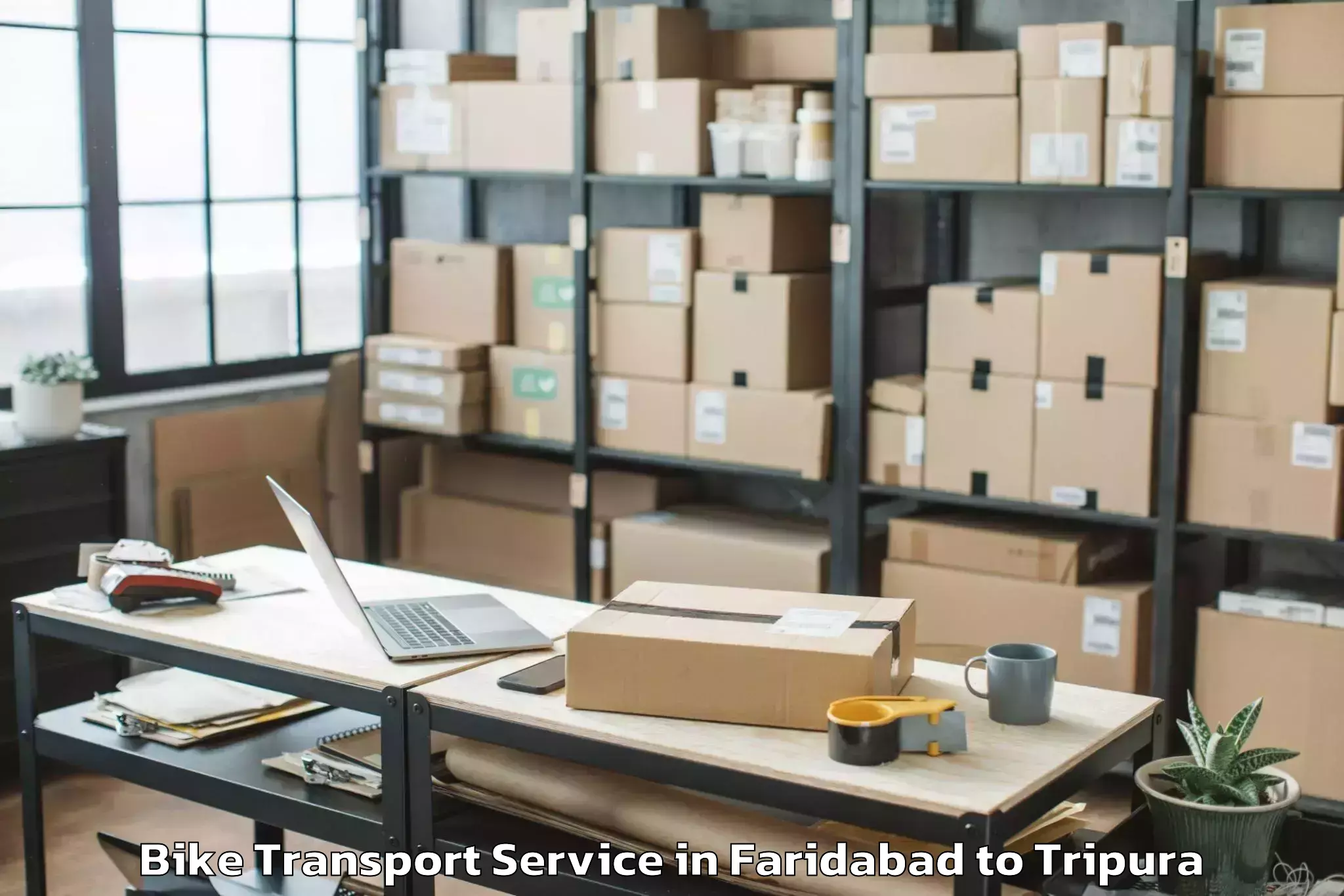 Faridabad to Amarpur Gomati Bike Transport Booking